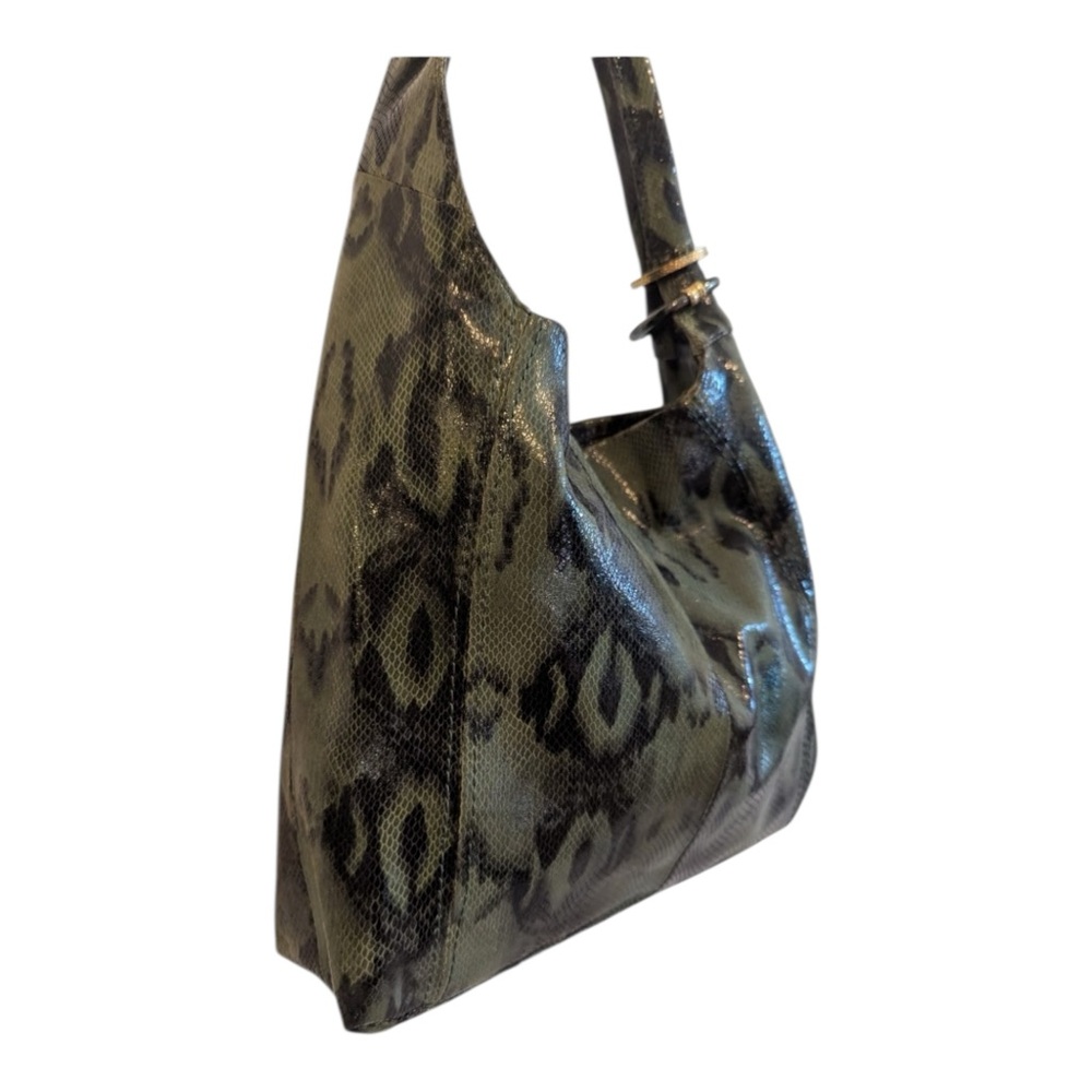 Kate Landry Python Leather Bag Emerald Green And … - image 3